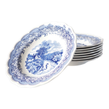 8 assiettes creuses english landscape