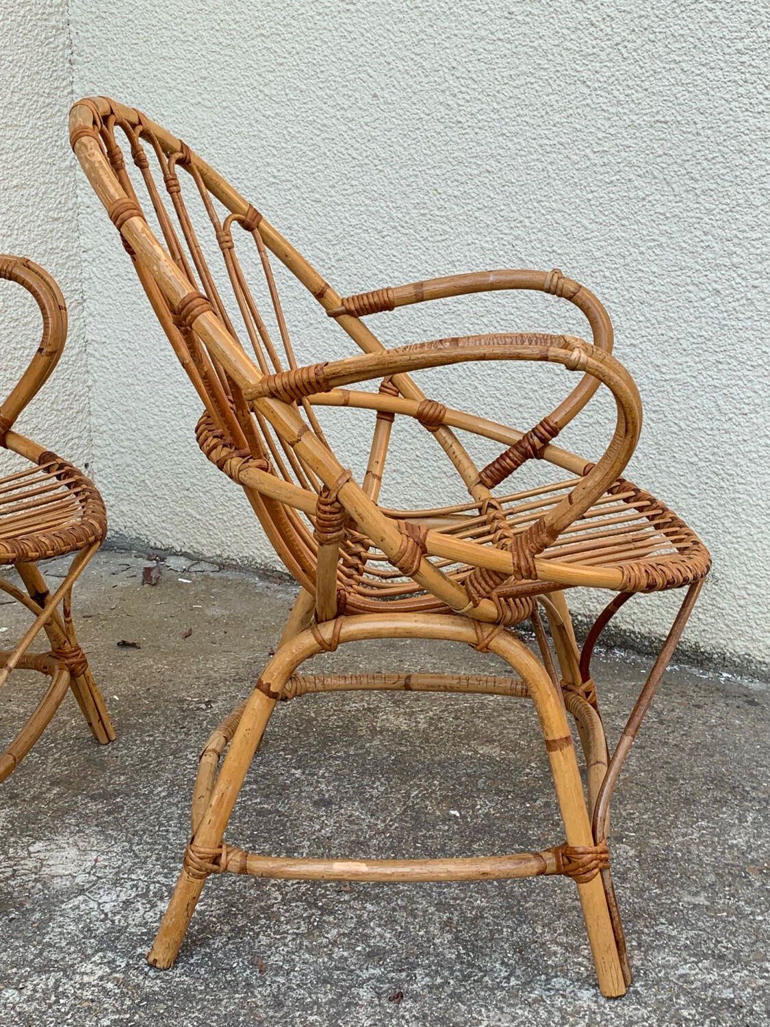 Pair of vintage shell armchairs 1950