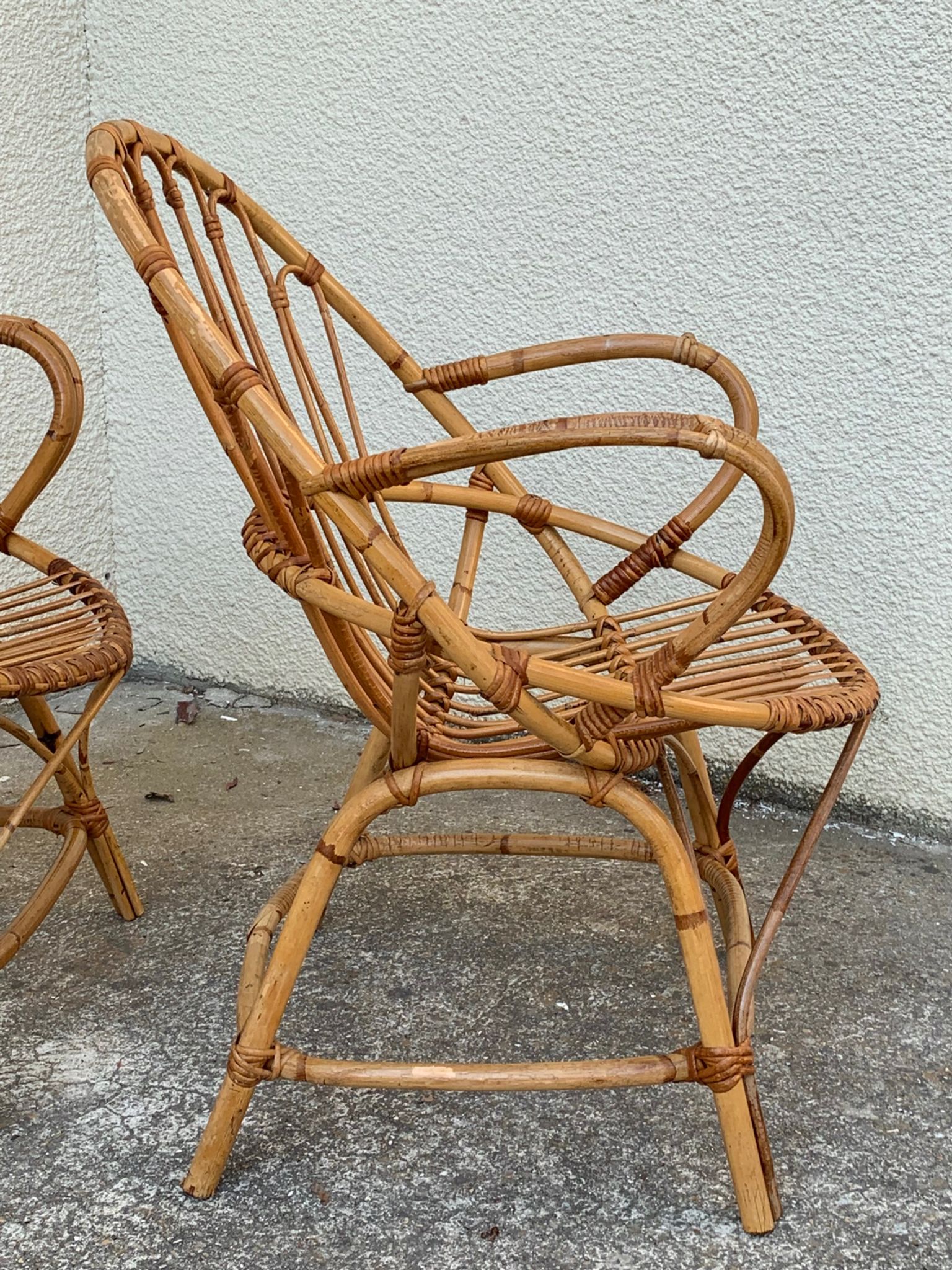Pair of vintage shell armchairs 1950