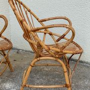 Pair of vintage shell armchairs 1950