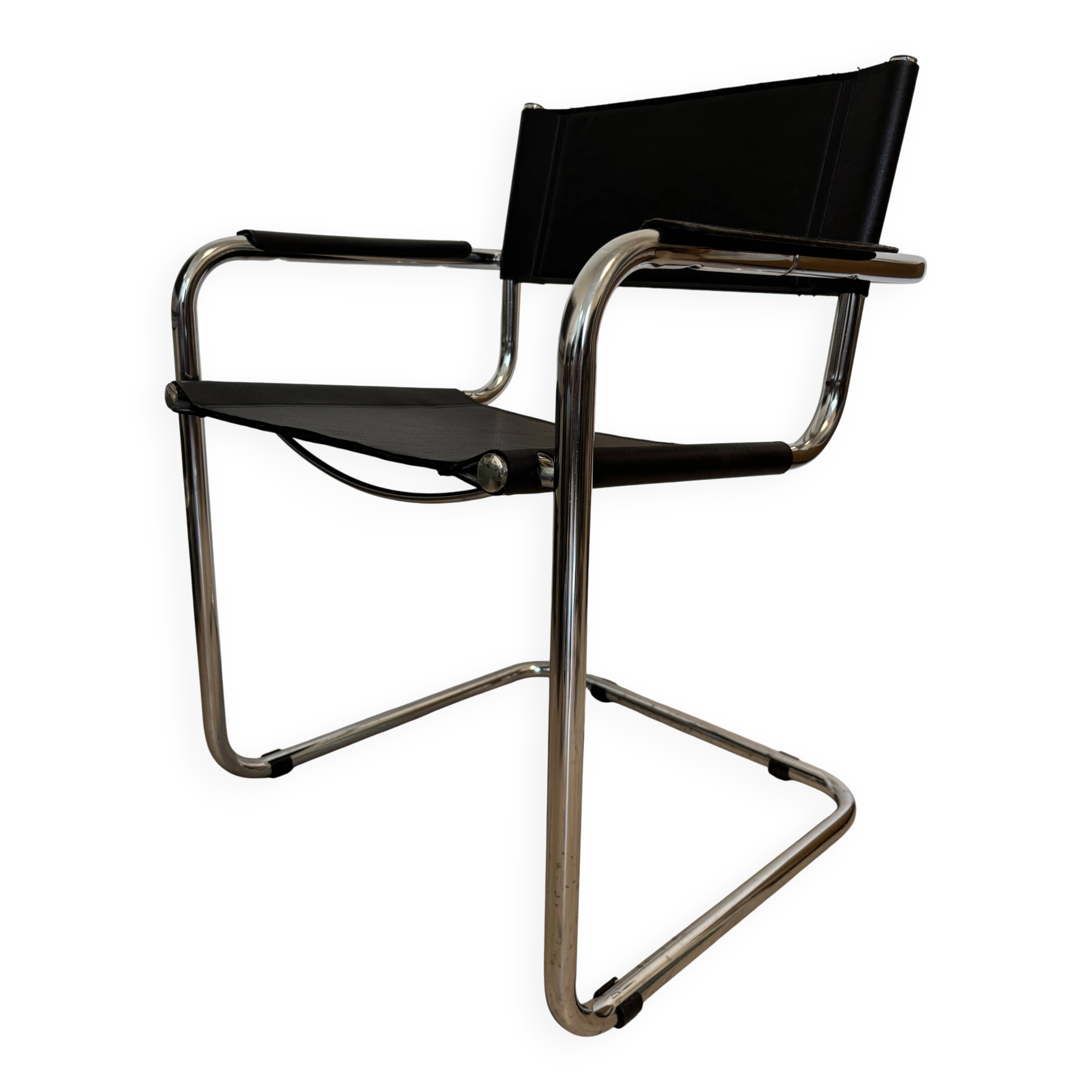 Vintage Cantilever Mart Stam S 34 Inspired  Desk Chair, Italy 1980’s