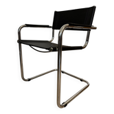 Vintage Cantilever Mart Stam S 34 Inspired  Desk Chair, Italy 1980’s