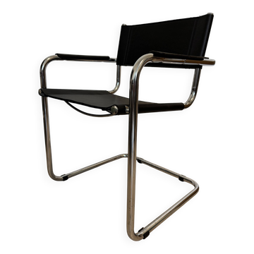 Vintage Cantilever Mart Stam S 34 Inspired  Desk Chair, Italy 1980’s