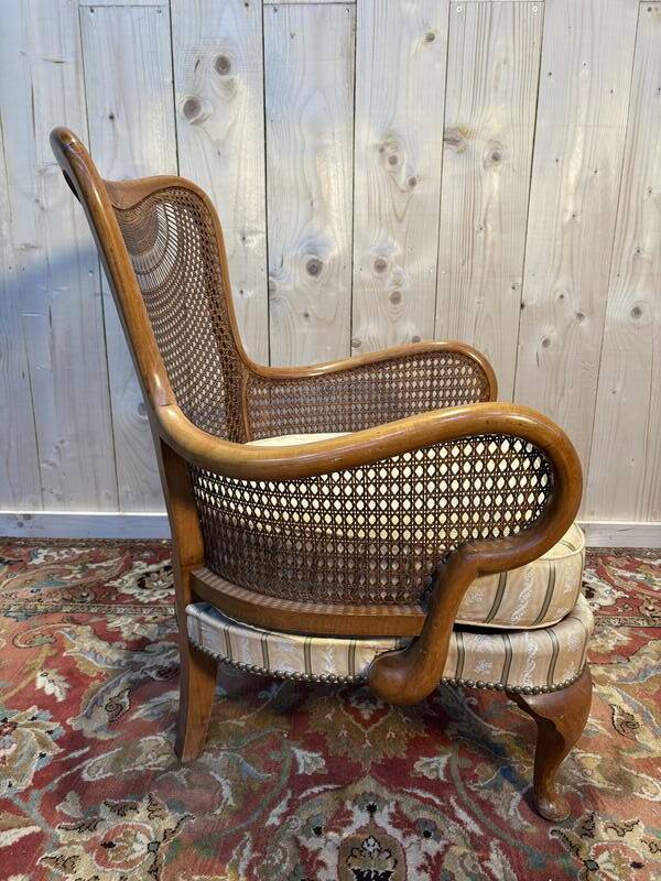 English style beech caned shepherdess