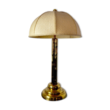Faux bamboo brass lamp, Regency, France, 1970