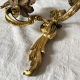 Assorted brass wall lights x4 rocaile style