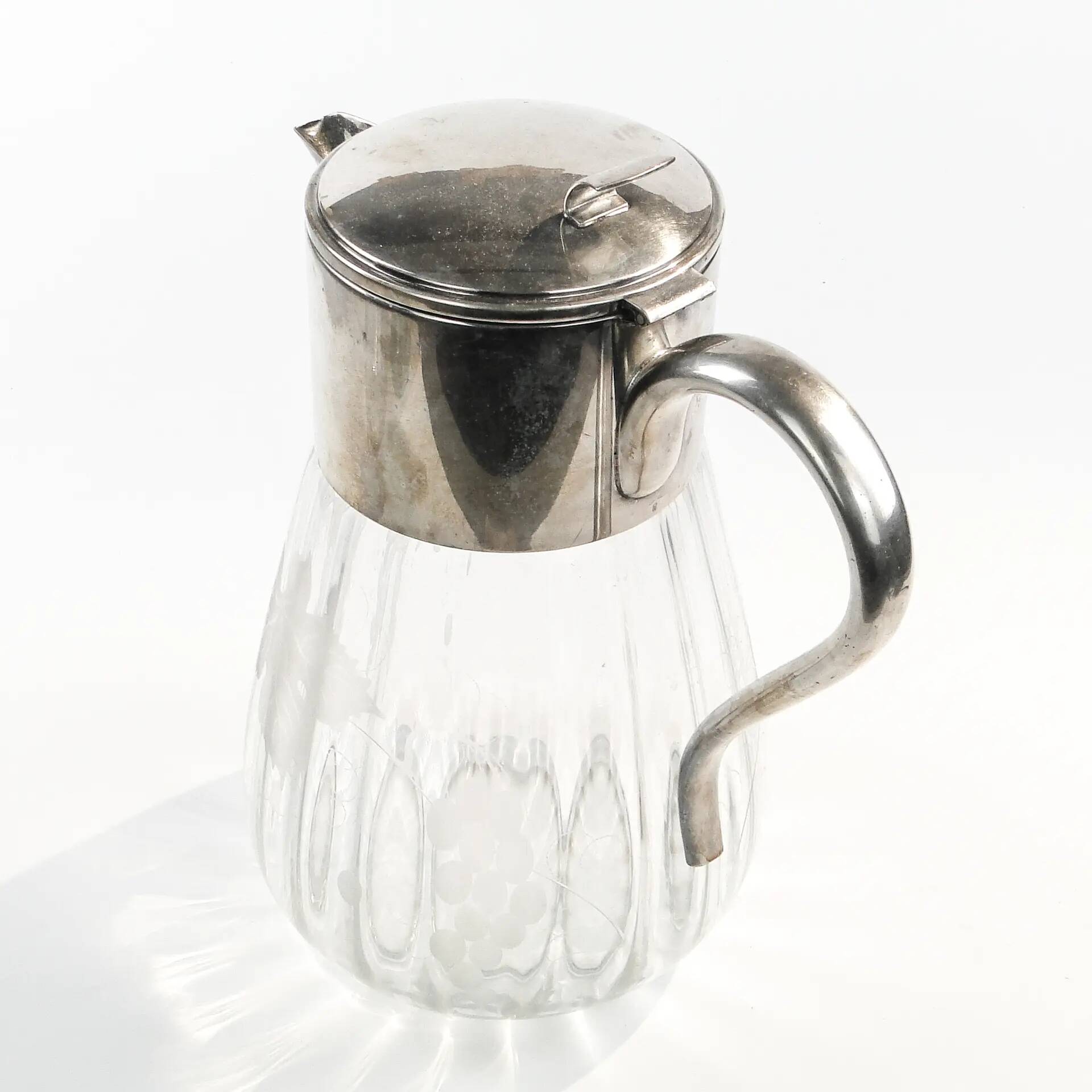 Art Deco wine jug, glass, Germany, 1920s