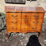 Louis XV style crossbow commode in cherry wood