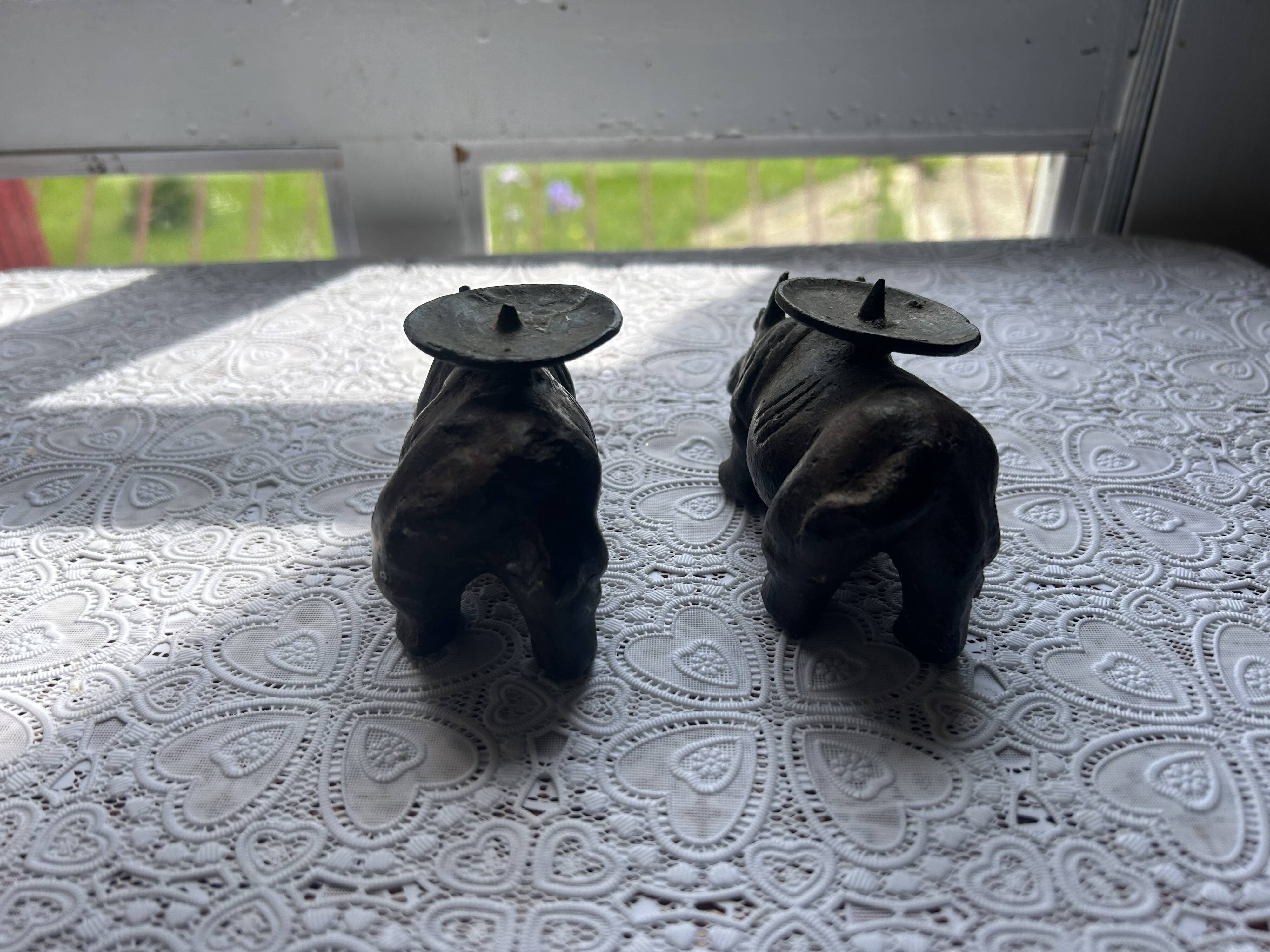 Pair of candle holders