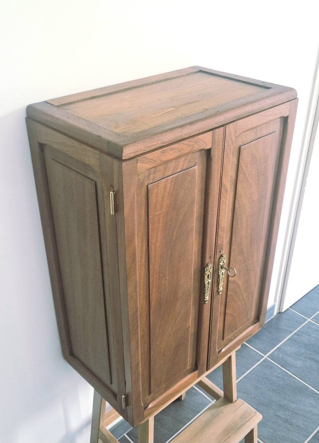 1950s handcrafted cabinet - Solid mahogany wood - Unique piece