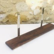Vintage wall shelf, hanging, metal and wood