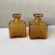 Amber glass carafes Japanese 1970s - Tislo "PASSED J.G.I.A"