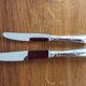 Lot of 6 large knives and 6 small silver metal ercuis