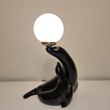 Sea lion lamp with its small ceramic