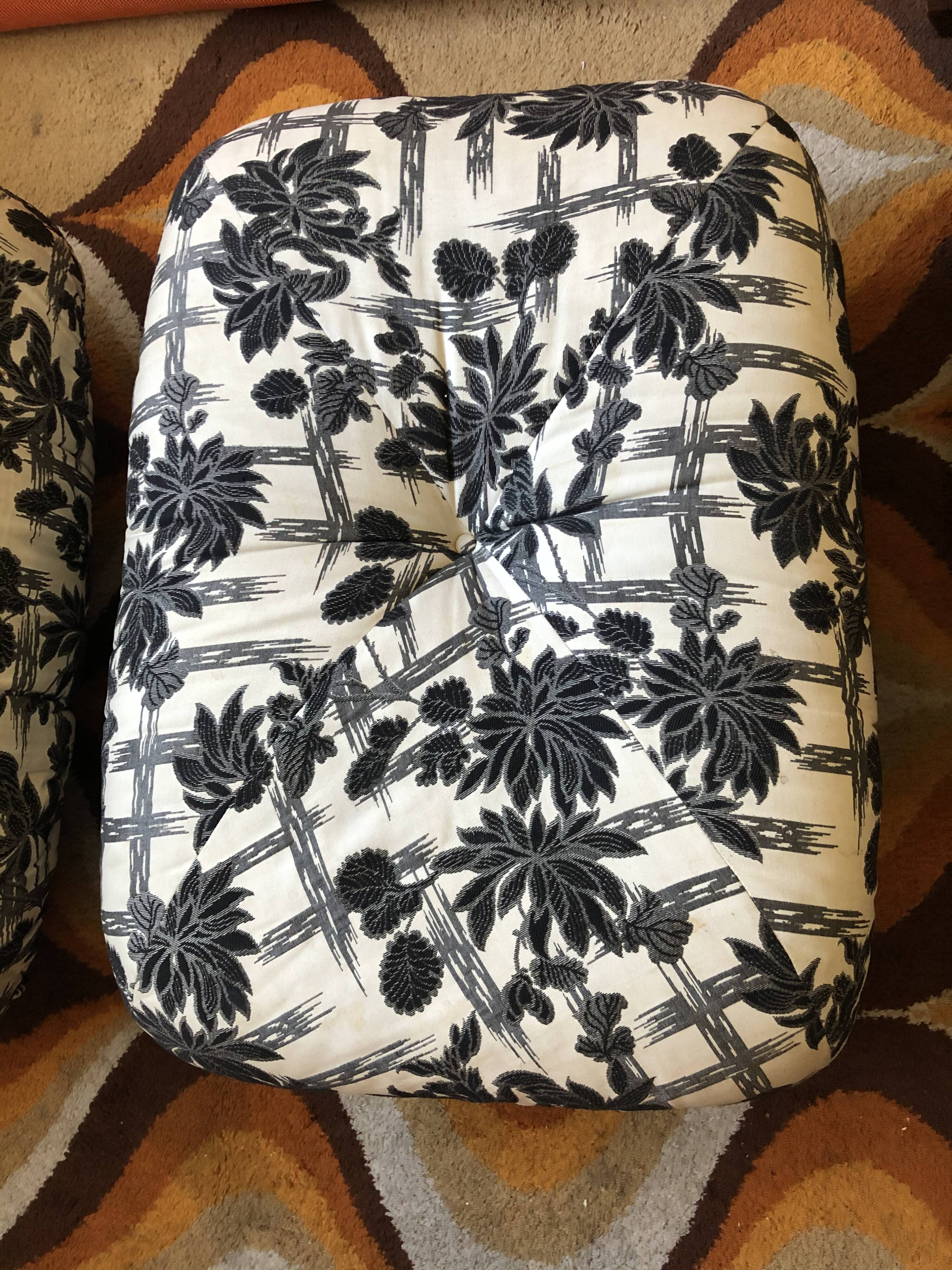 Vintage airborne potato chair heater & its matching pouf