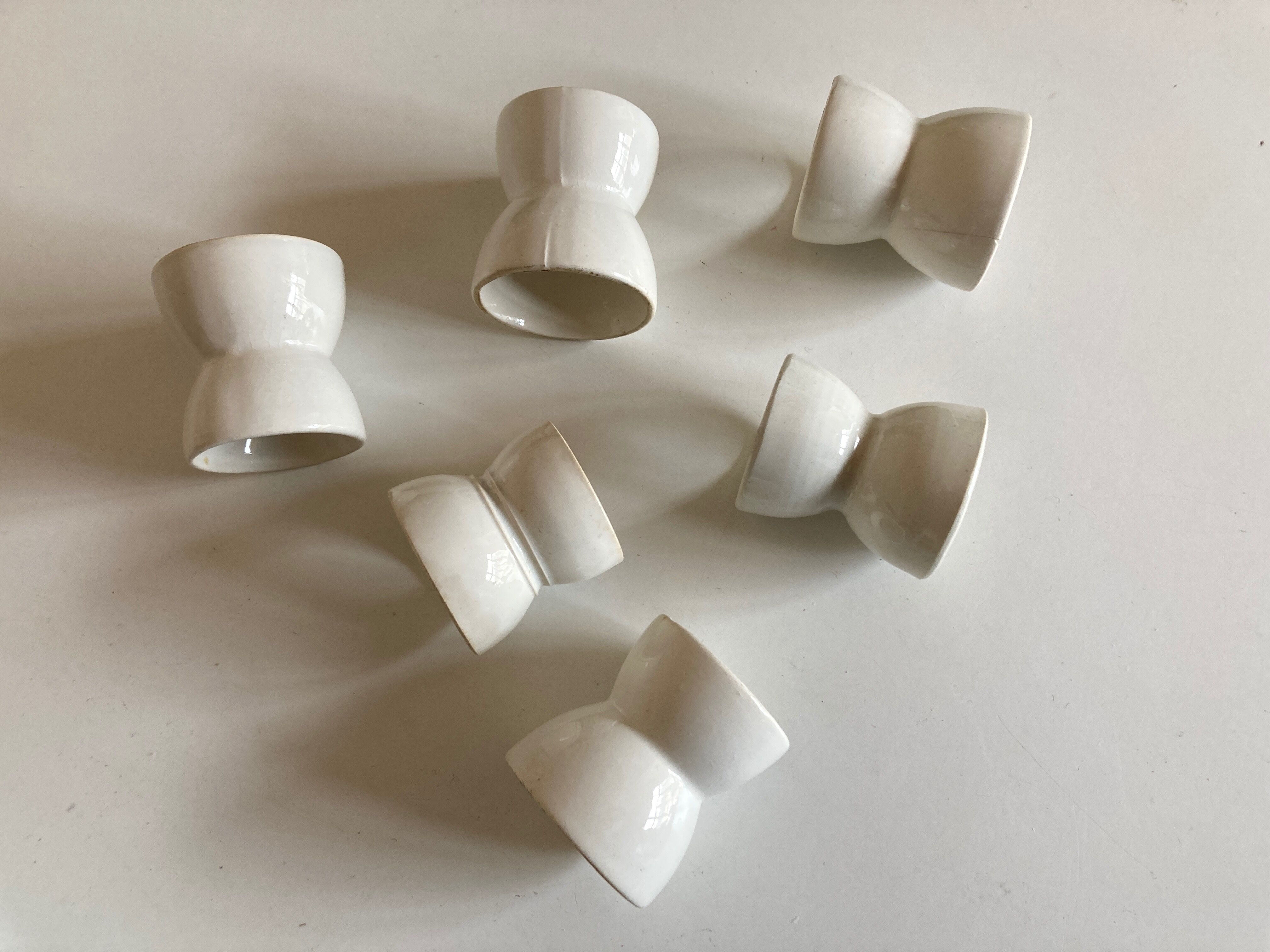 set of 6 coquetiers in fine earthenware iron earth fine 19th