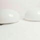 Pair of white opaline ceiling lamps