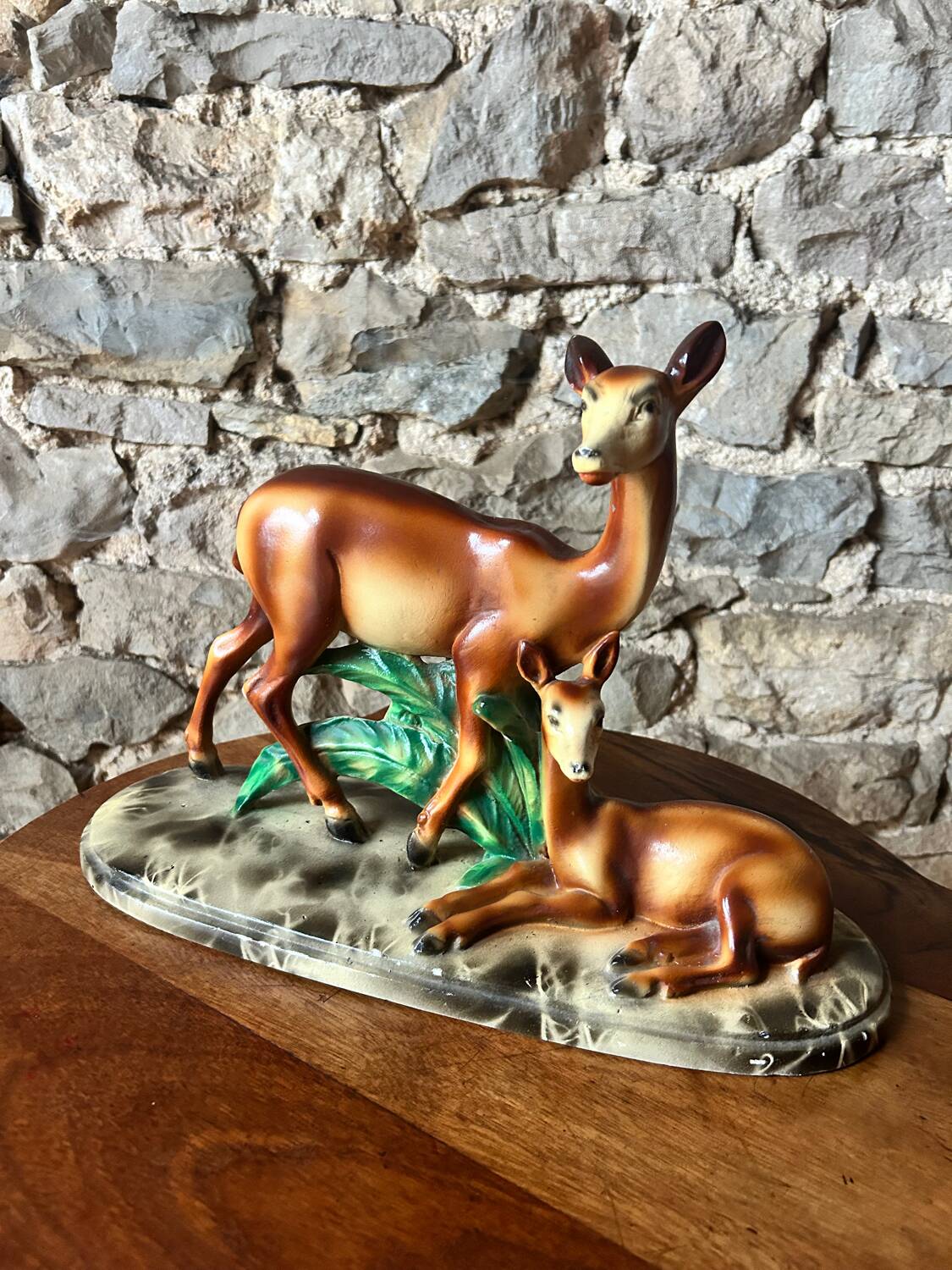 1950s ceramic animal figurines of deer