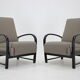Paire de fauteuils réglables Kropacek Kozelka, Tchécoslovaquie, 1940