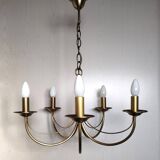 CVL (Val de Loire Creations) ~ Chandelier ~ Chatelet Collection - 5 lights ~ Burnished brass - 21st century