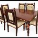 Dining table and 6 carved wooden chairs - Classic style - Chiniot, Pa