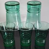 5 verres apéritifs vintage excel vert