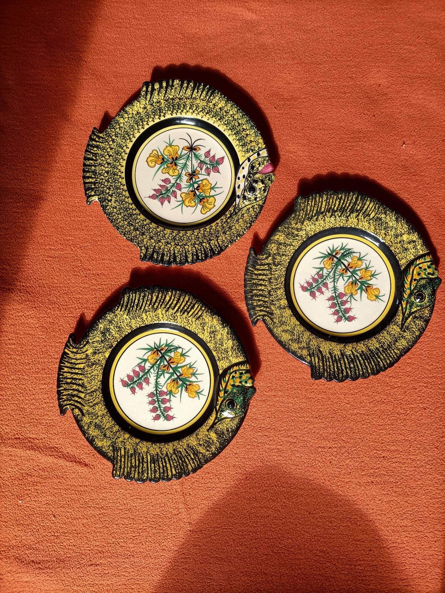 Ensemble d'assiettes Poissons Henriot Quimper