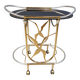 Vintage Italian brass bar cart, 1970s