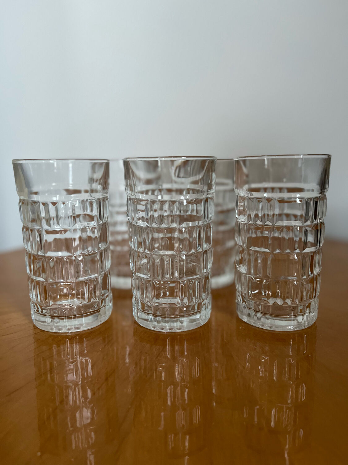 Transparent vintage whisky glasses