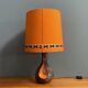 Ceramic orange / brown table lamp 1960s