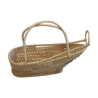 Wicker basket braided holder door bottle wine