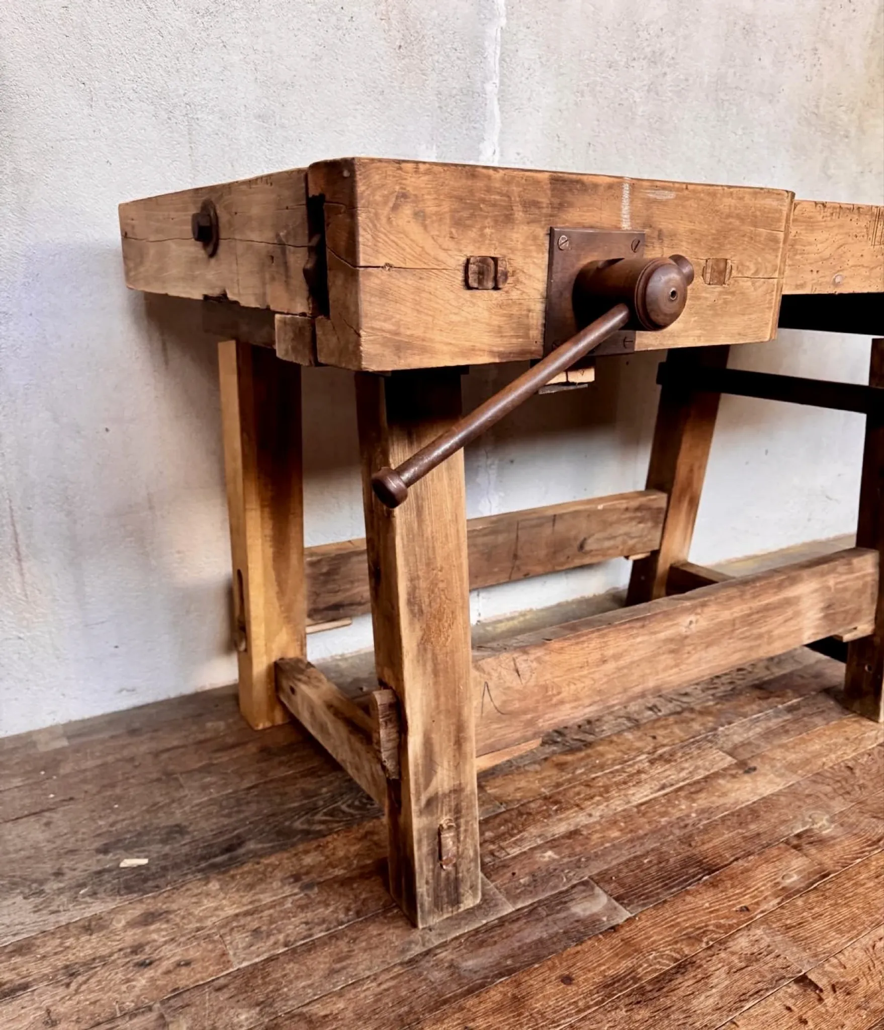 Old small carpenter's workbench from the 1920s.