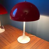 Paire de lampes métal rouge
