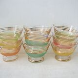 Set of 9 vintage dessert cups