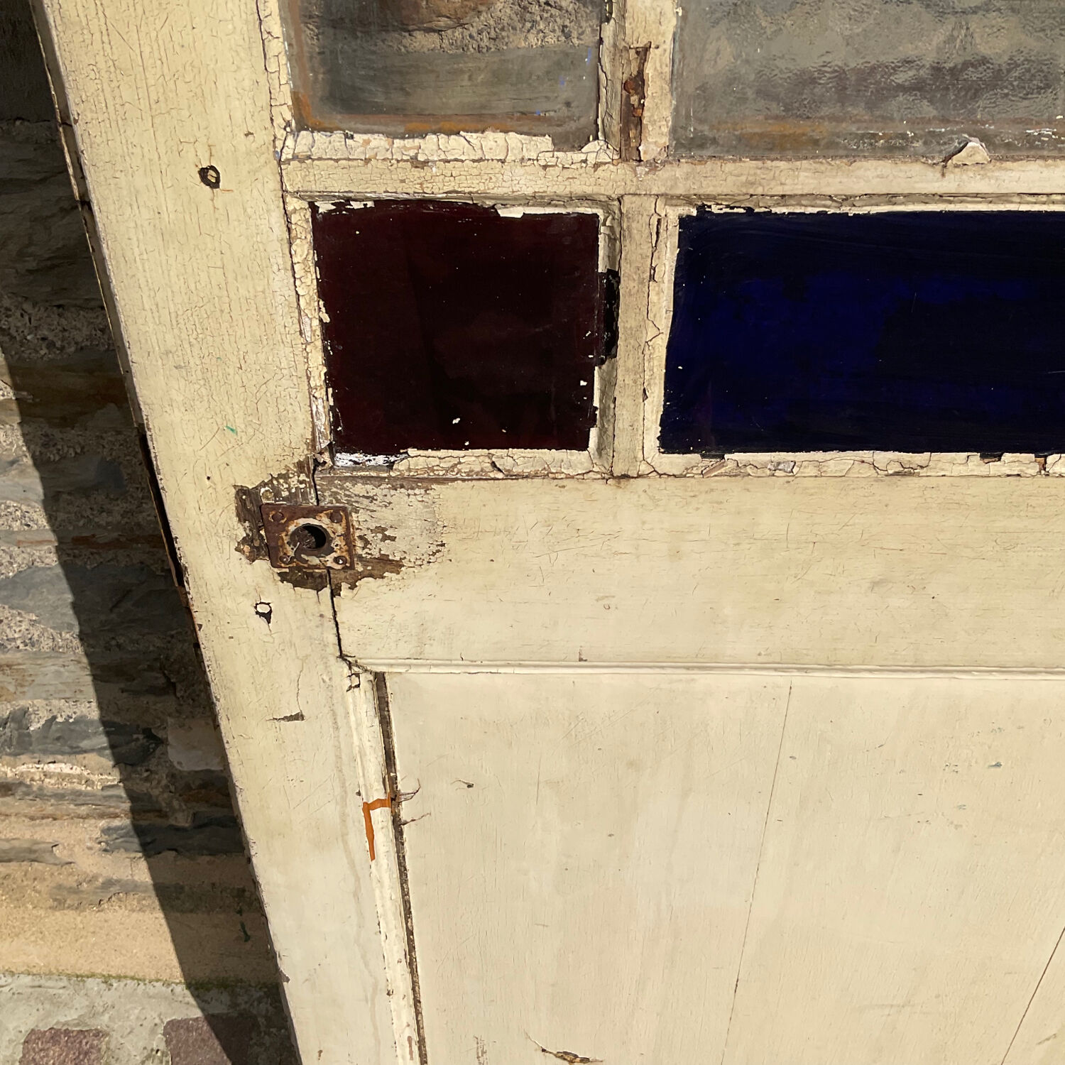 Old glass door L 92 x H 205