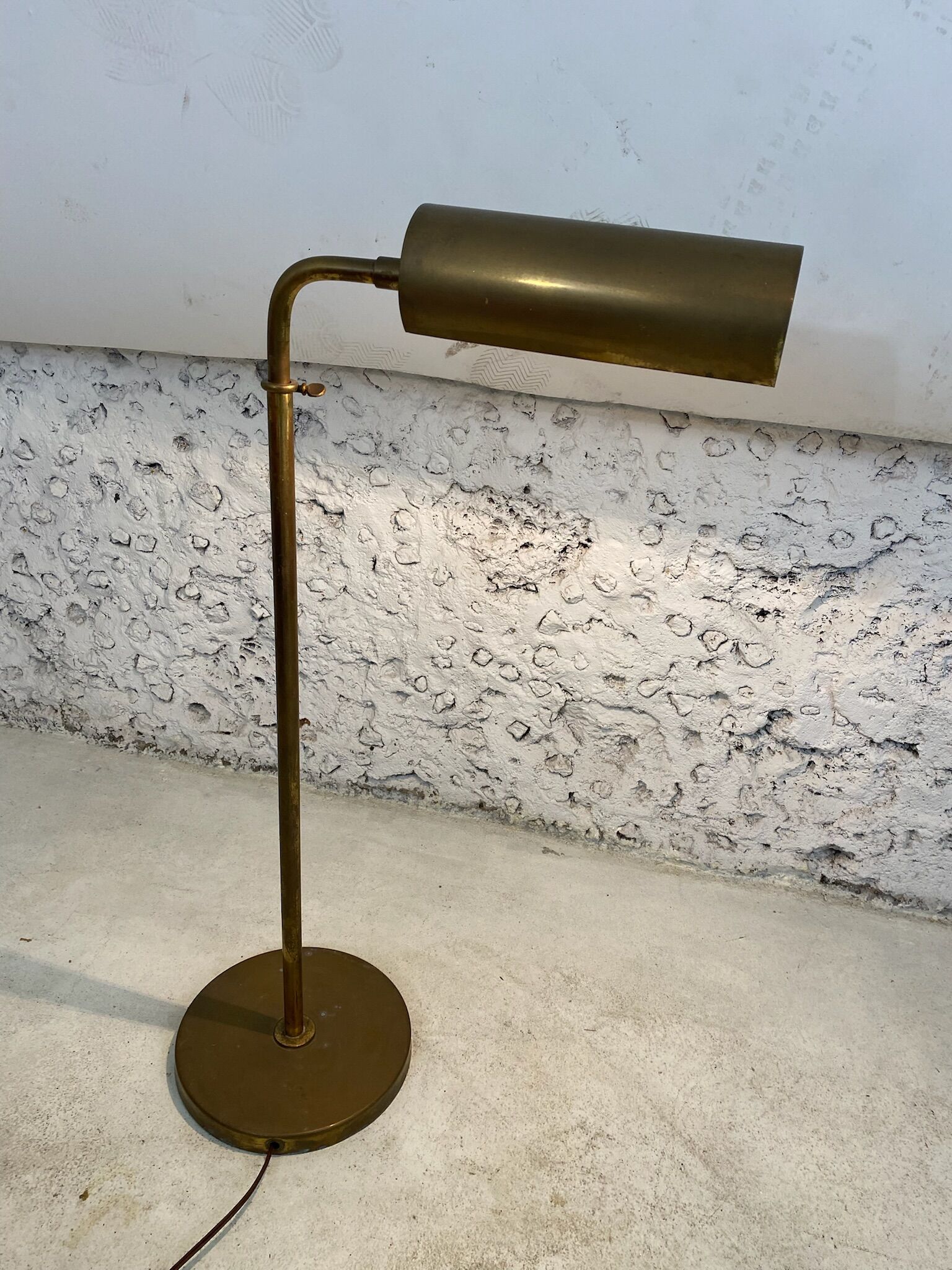 Brass e-reader floor lamp from the 60s