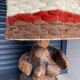 Vintage 70's wool lampshade