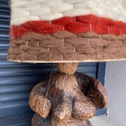 Vintage 70's wool lampshade