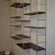 1960s IRON AND SHEET METAL WALL SHELVES