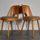 Set 4 chaises TON 515 en hêtre par Oswald Haerdtl 1955