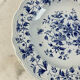 Set of 6 deep plates Salins Royal France with blue floral decoration.