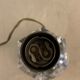 Pied de lampe de table en verre hexagonal 1940 G. Humbert