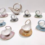Service de petit-déjeuner en céramique colorée de 22 pièces par Italo Casini, Sesto Fiorentino