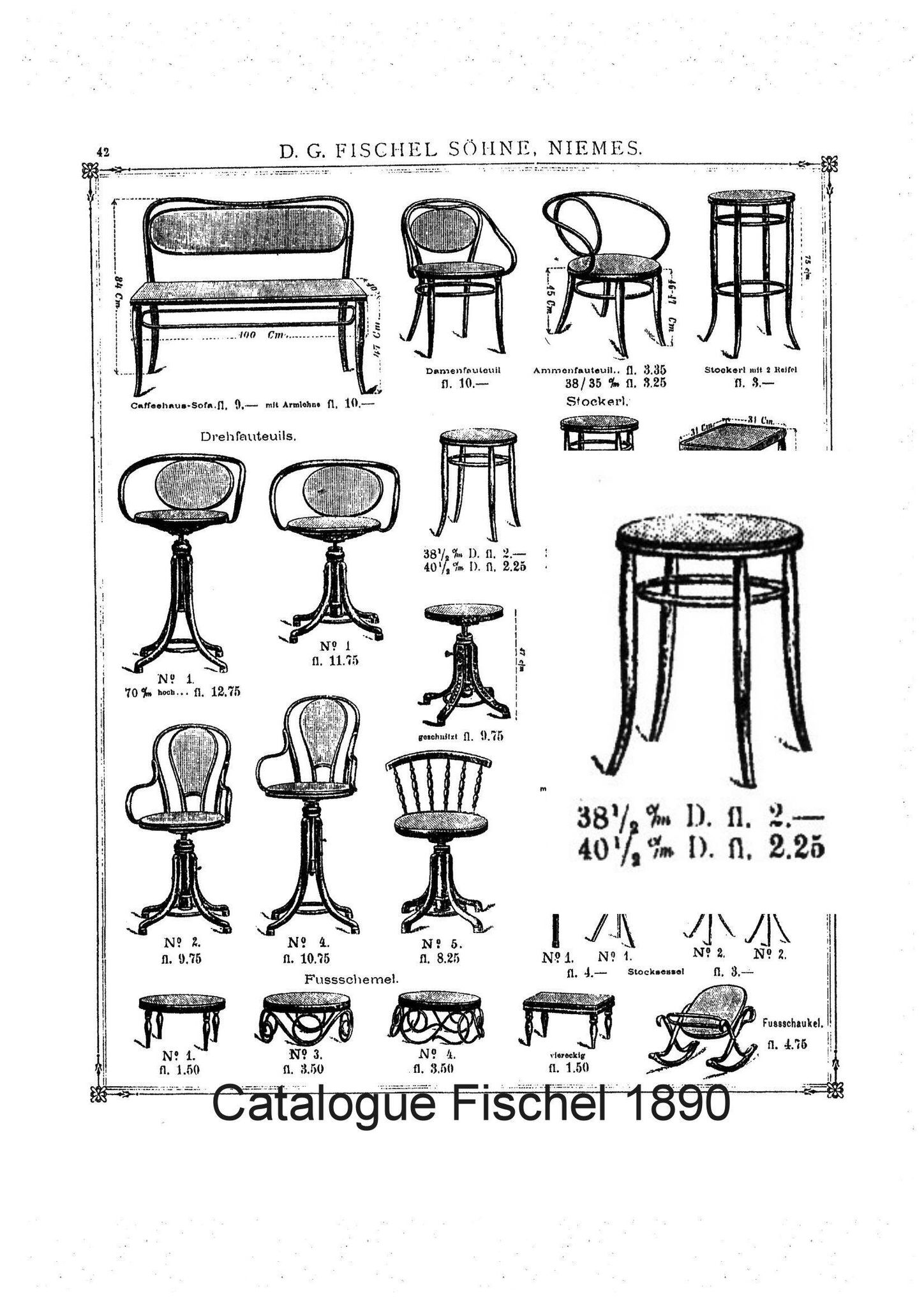 Bistro Stool by Fischel 1890/1900 caned, no Thonet (Height 52 cm)
