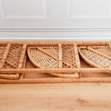 Rattan corner shelf