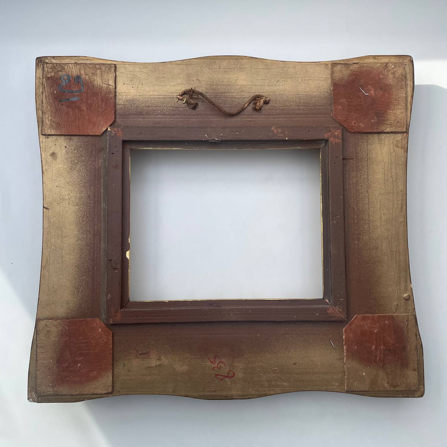 Antique golden wood frame