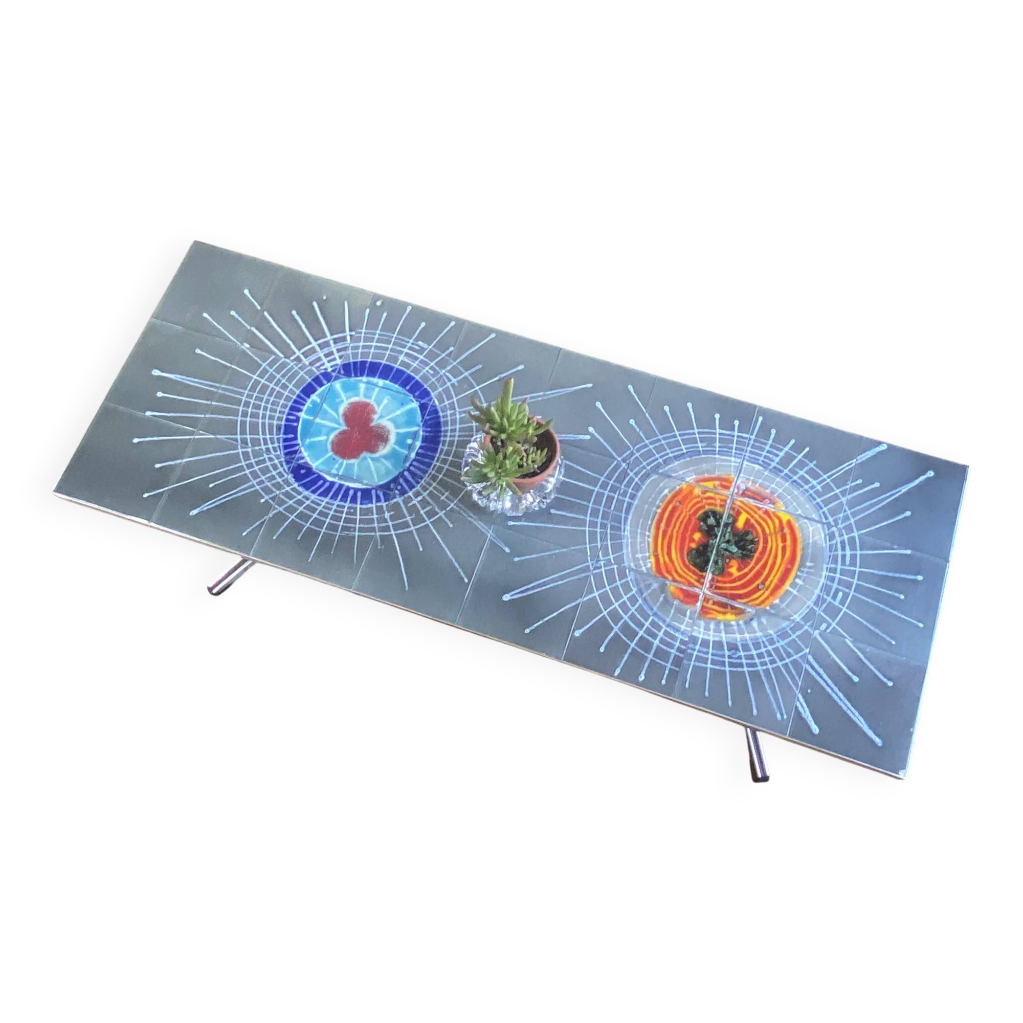 Coffee table with ceramic tiles by Belarti