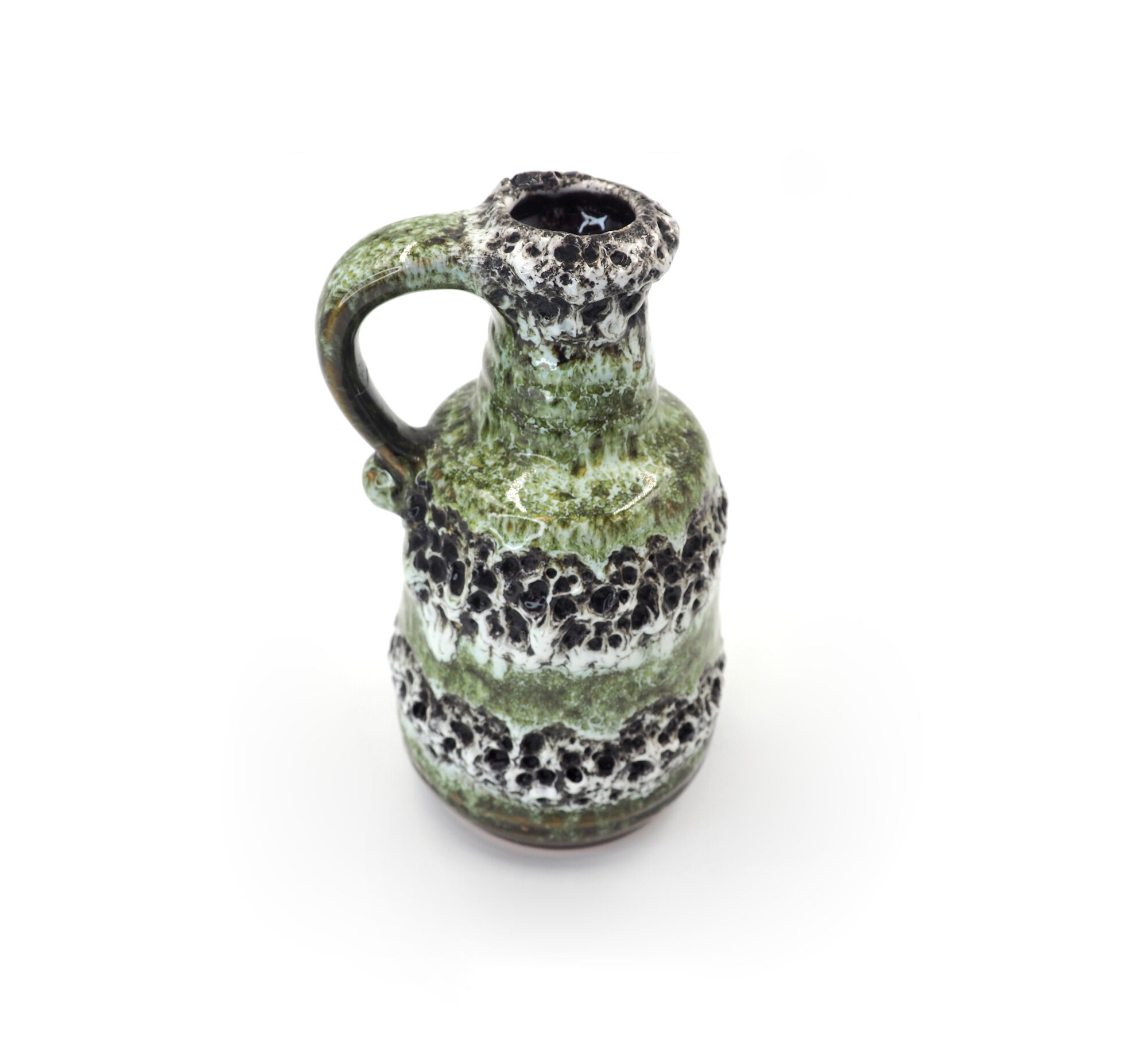 Pichet vert, vase milieu du siècle Bay Ceramics Allemagne de l’Ouest