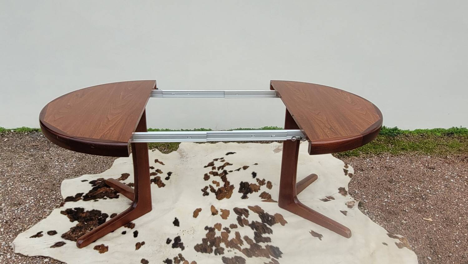 Vintage Scandinavian style table with 2 teak extensions, 1960s