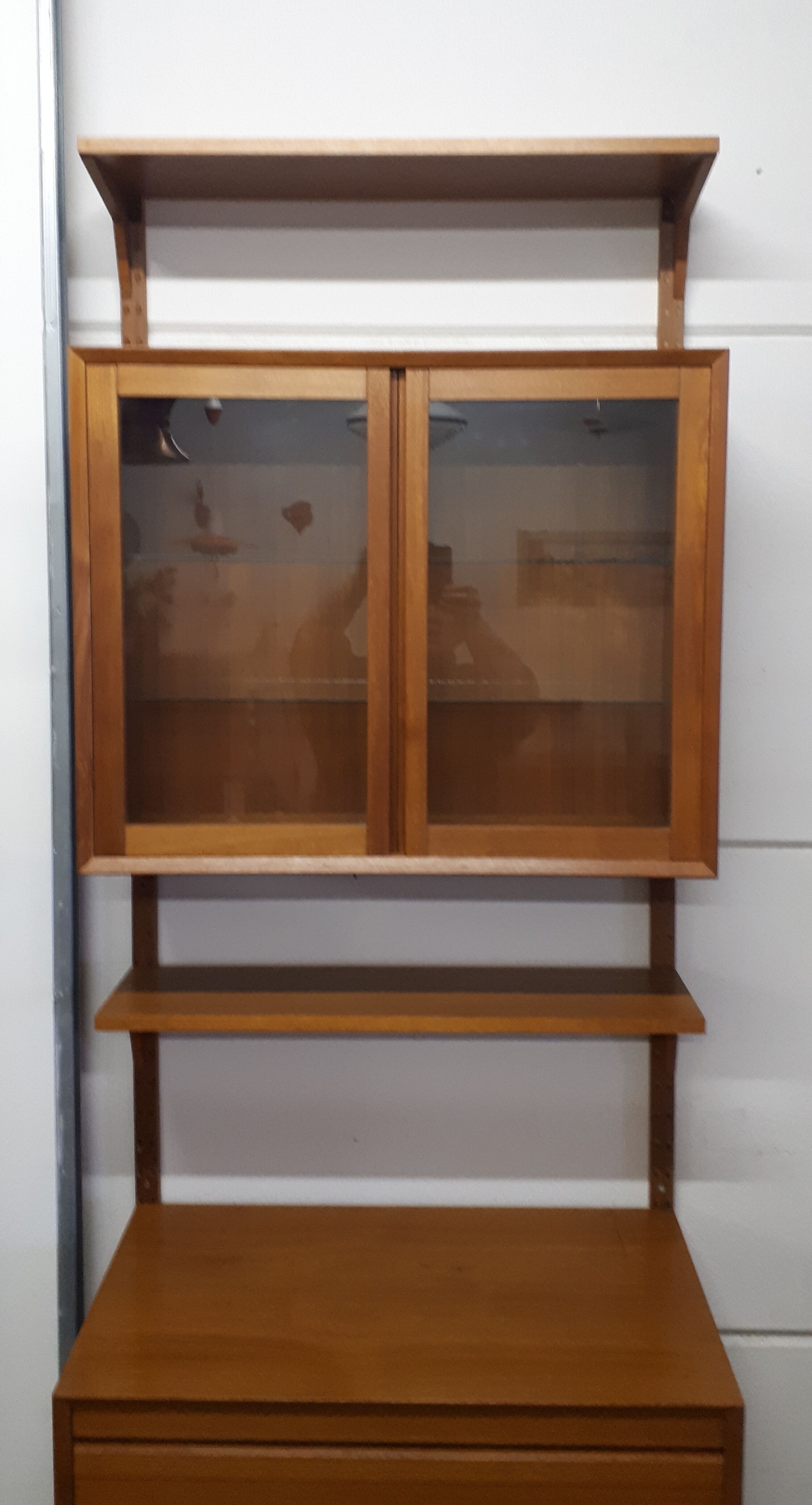 Poul Cadovius wall unit, with showcase, Cado Denmark 1960s